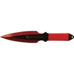 2 Piece Throwing Knife Red Color BioHazard